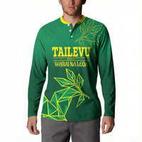 Fiji Tailevu Rugby Custom Button Sweatshirt Warai Na Leqa LT14 - Polynesian Pride