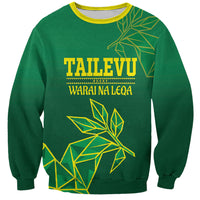 Fiji Tailevu Rugby Custom Sweatshirt Warai Na Leqa LT14 Unisex Green - Polynesian Pride