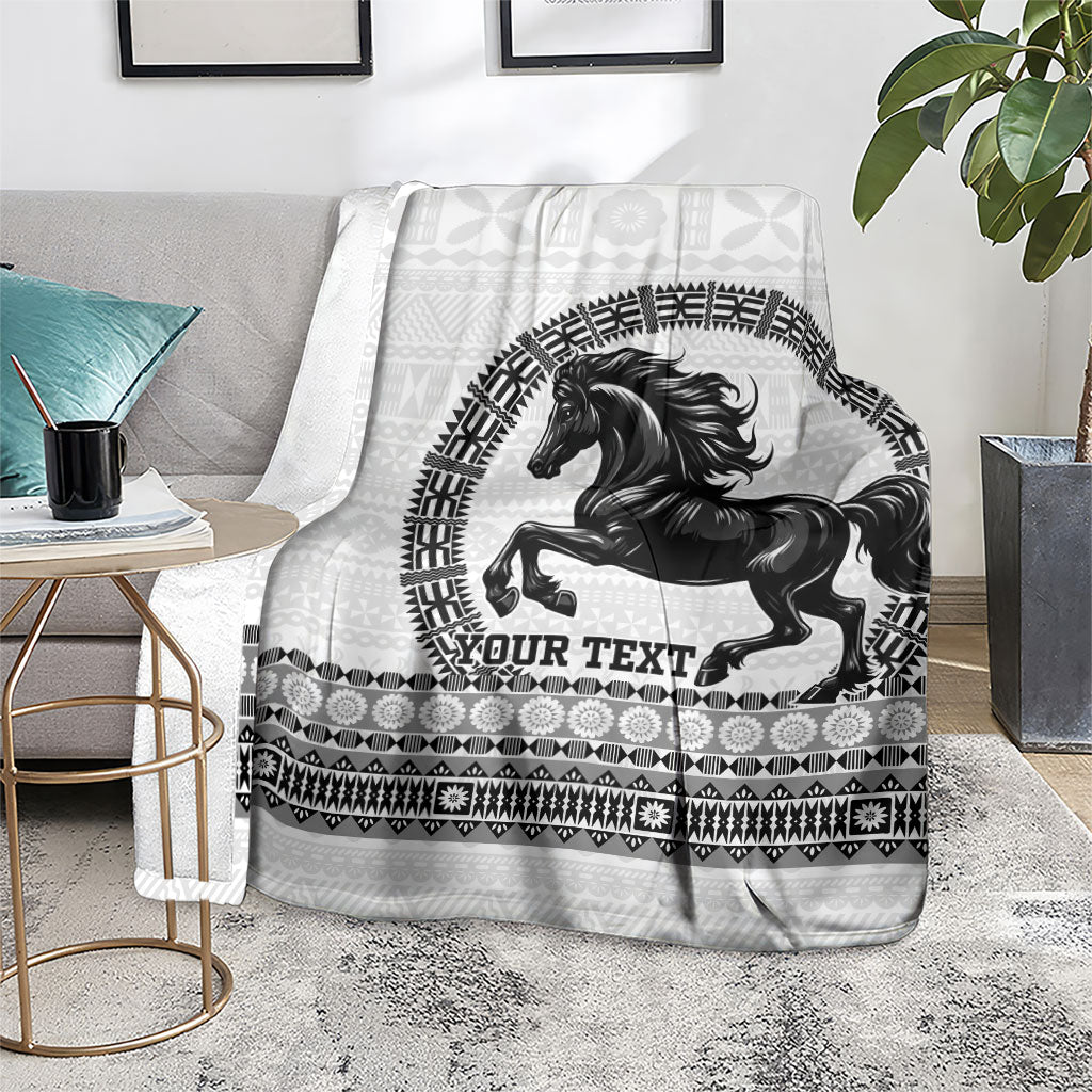 Fiji Nadroga Rugby Personalised Blanket Go Stallions Fijian Tapa LT14 - Polynesian Pride