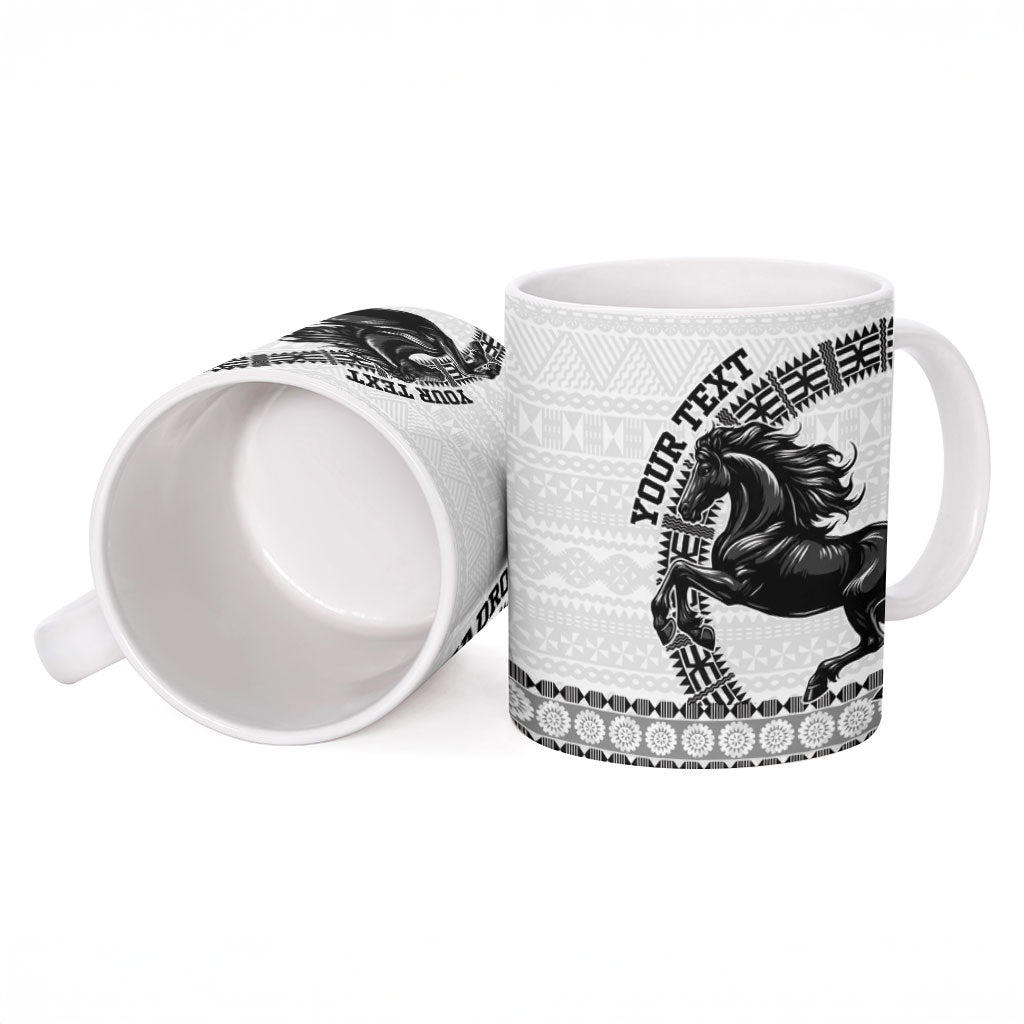 Fiji Nadroga Rugby Personalised Ceramic Mug Go Stallions Fijian Tapa LT14 - Polynesian Pride