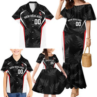 Custom New Zealand Silver Fern Softball Family Matching Mermaid Dress and Hawaiian Shirt Go Aotearoa LT14 - Polynesian Pride