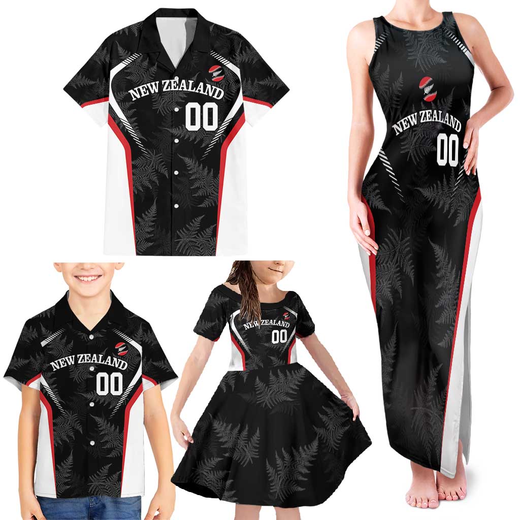 Custom New Zealand Silver Fern Softball Family Matching Tank Maxi Dress and Hawaiian Shirt Go Aotearoa LT14 - Polynesian Pride