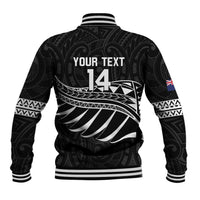 Custom Aotearoa Ice Hockey Baseball Jacket NZ Tiki Mascot - Maori Pattern LT14 - Polynesian Pride