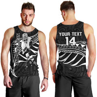 Custom Aotearoa Ice Hockey Men Tank Top NZ Tiki Mascot - Maori Pattern