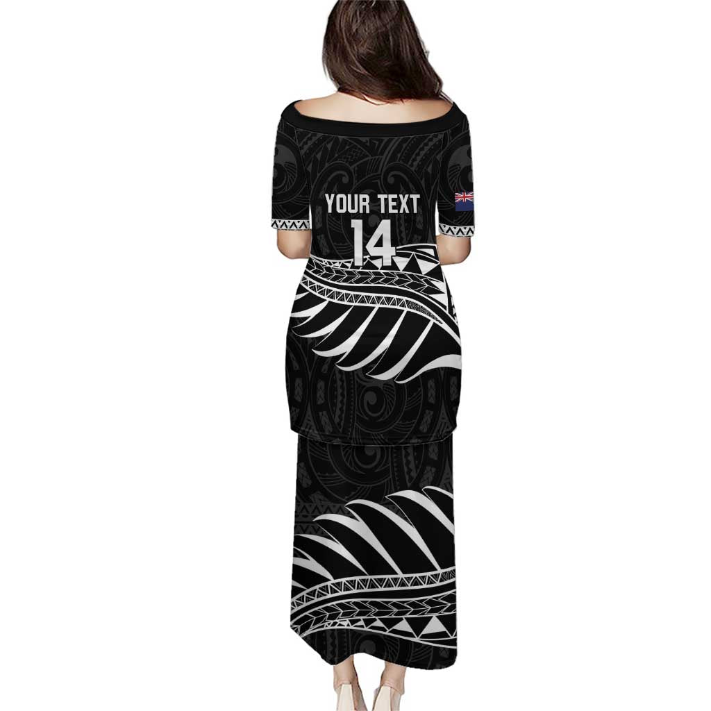 Custom Aotearoa Ice Hockey Puletasi NZ Tiki Mascot - Maori Pattern