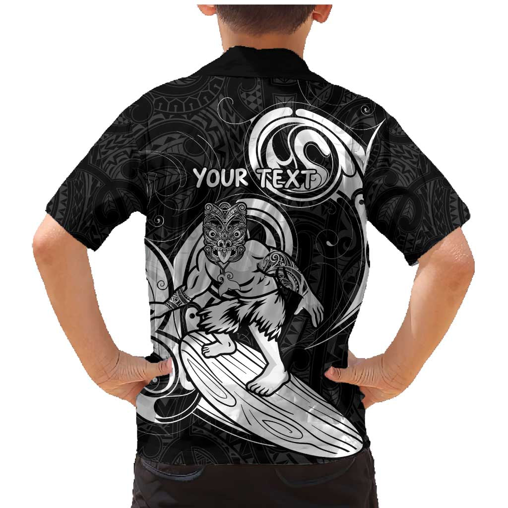 Personalised New Zealand Surfing Family Matching Mermaid Dress and Hawaiian Shirt Aotearoa Maori Tiki Haka LT14 - Polynesian Pride