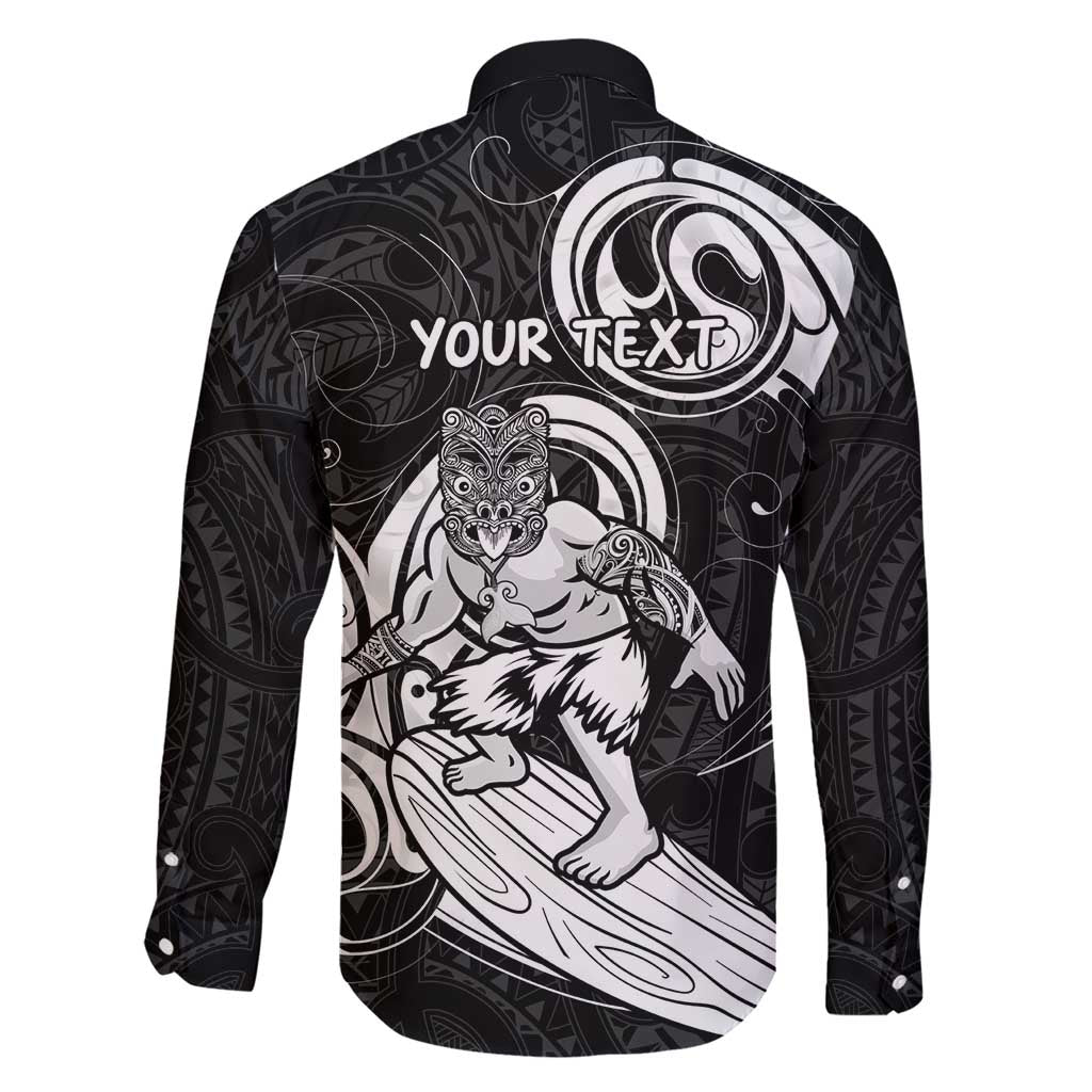 Personalised New Zealand Surfing Family Matching Short Sleeve Bodycon Dress and Hawaiian Shirt Aotearoa Maori Tiki Haka LT14 - Polynesian Pride