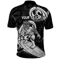 Personalised New Zealand Surfing Polo Shirt Aotearoa Maori Tiki Haka