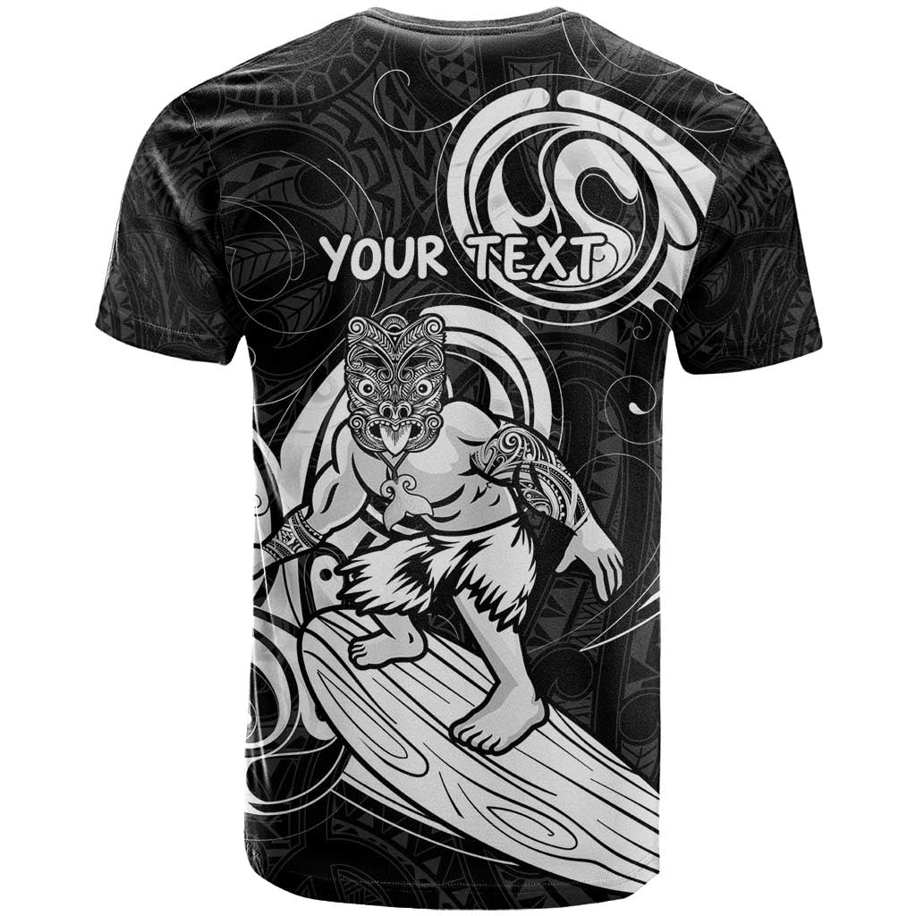 Personalised New Zealand Surfing T Shirt Aotearoa Maori Tiki Haka LT14 - Polynesian Pride