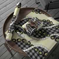 Black Palaka Hawaii Wrapping Paper Kukui Nut Pikake Lei Hawaiian Tapa Pattern - Polynesian Pride