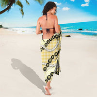 Yellow Palaka Hawaii Sarong Kukui Nut Pikake Lei Hawaiian Tapa Pattern - Polynesian Pride