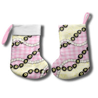 Pink Palaka Hawaii Christmas Stocking Kukui Nut Pikake Lei Hawaiian Tapa Pattern - Polynesian Pride