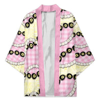 Pink Palaka Hawaii Kimono Kukui Nut Pikake Lei Hawaiian Tapa Pattern - Polynesian Pride