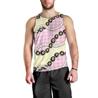 Pink Palaka Hawaii Men Tank Top Kukui Nut Pikake Lei Hawaiian Tapa Pattern - Polynesian Pride