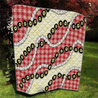 Red Palaka Hawaii Quilt Kukui Nut Pikake Lei Hawaiian Tapa Pattern - Polynesian Pride