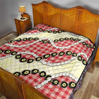 Red Palaka Hawaii Quilt Kukui Nut Pikake Lei Hawaiian Tapa Pattern - Polynesian Pride