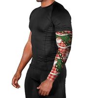 Cowboy Hawaii Mele Kalikimaka Arm Sleeves Paniolo Kukui Nut Pikake Lei Red Version - Polynesian Pride