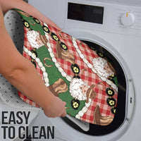 Cowboy Hawaii Mele Kalikimaka Bathroom Set Paniolo Kukui Nut Pikake Lei Red Version - Polynesian Pride