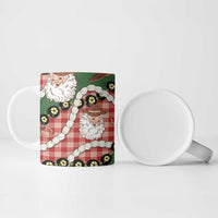 Cowboy Hawaii Mele Kalikimaka Ceramic Mug Paniolo Kukui Nut Pikake Lei Red Version - Polynesian Pride