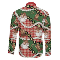 Cowboy Hawaii Mele Kalikimaka Family Matching Puletasi and Hawaiian Shirt Paniolo Kukui Nut Pikake Lei Red Version - Polynesian Pride