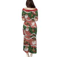 Cowboy Hawaii Mele Kalikimaka Family Matching Puletasi and Hawaiian Shirt Paniolo Kukui Nut Pikake Lei Red Version - Polynesian Pride