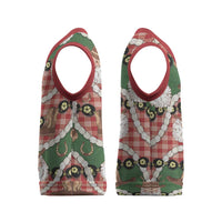 Cowboy Hawaii Mele Kalikimaka Christmas Knitted V-Neck Vest Paniolo Kukui Nut Pikake Lei Red Version - Polynesian Pride