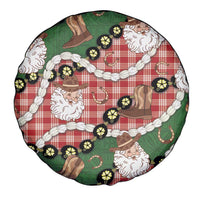 Cowboy Hawaii Mele Kalikimaka Spare Tire Cover Paniolo Kukui Nut Pikake Lei Red Version - Polynesian Pride