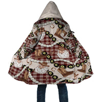 Cowboy Hawaii Mele Kalikimaka Cloak Paniolo Kukui Nut Pikake Lei Burgundy Version - Polynesian Pride