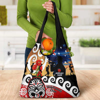 New Zealand Waitangi And ANZAC Day Grocery Bag Aotearoa Maori Tiki With Last Post LT14 - Polynesian Pride