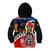 New Zealand Waitangi And ANZAC Day Kid Hoodie Aotearoa Maori Tiki With Last Post LT14 - Polynesian Pride