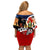 New Zealand Waitangi And ANZAC Day Off Shoulder Short Dress Aotearoa Maori Tiki With Last Post LT14 - Polynesian Pride