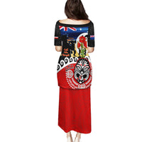 New Zealand Waitangi And ANZAC Day Puletasi Aotearoa Maori Tiki With Last Post LT14 - Polynesian Pride