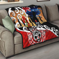 New Zealand Waitangi And ANZAC Day Quilt Aotearoa Maori Tiki With Last Post LT14 - Polynesian Pride