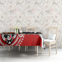 New Zealand Waitangi And ANZAC Day Tablecloth Aotearoa Maori Tiki With Last Post