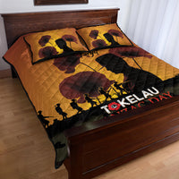 Tokelau ANZAC Day Quilt Bed Set Camouflage With Poppies Lest We Forget LT14 - Polynesian Pride