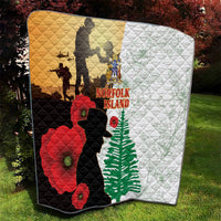 Norfolk Island ANZAC Day Quilt Pine Tree With Poppies Lest We Forget LT14 - Polynesian Pride
