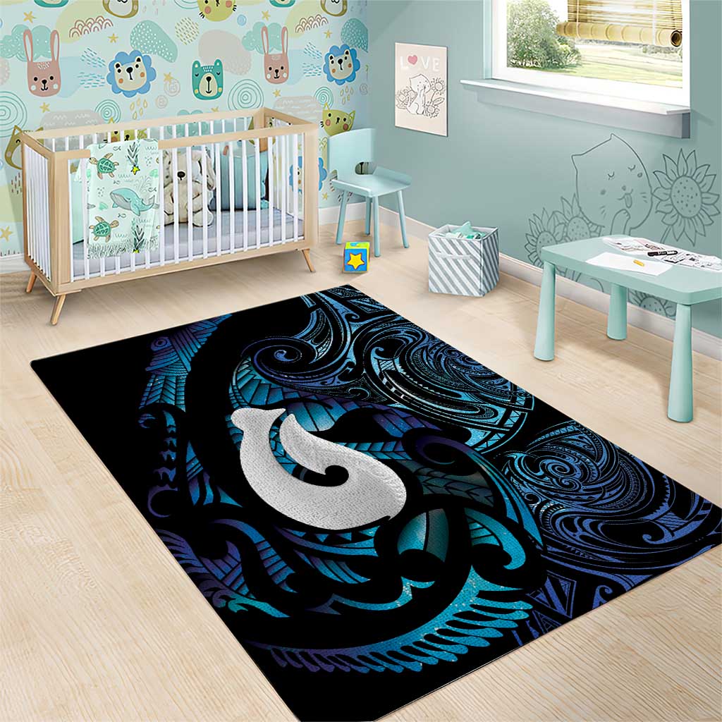 Hei Matau New Zealand Matariki Area Rug NZ Fish Hook Maori Art LT14 - Polynesian Pride