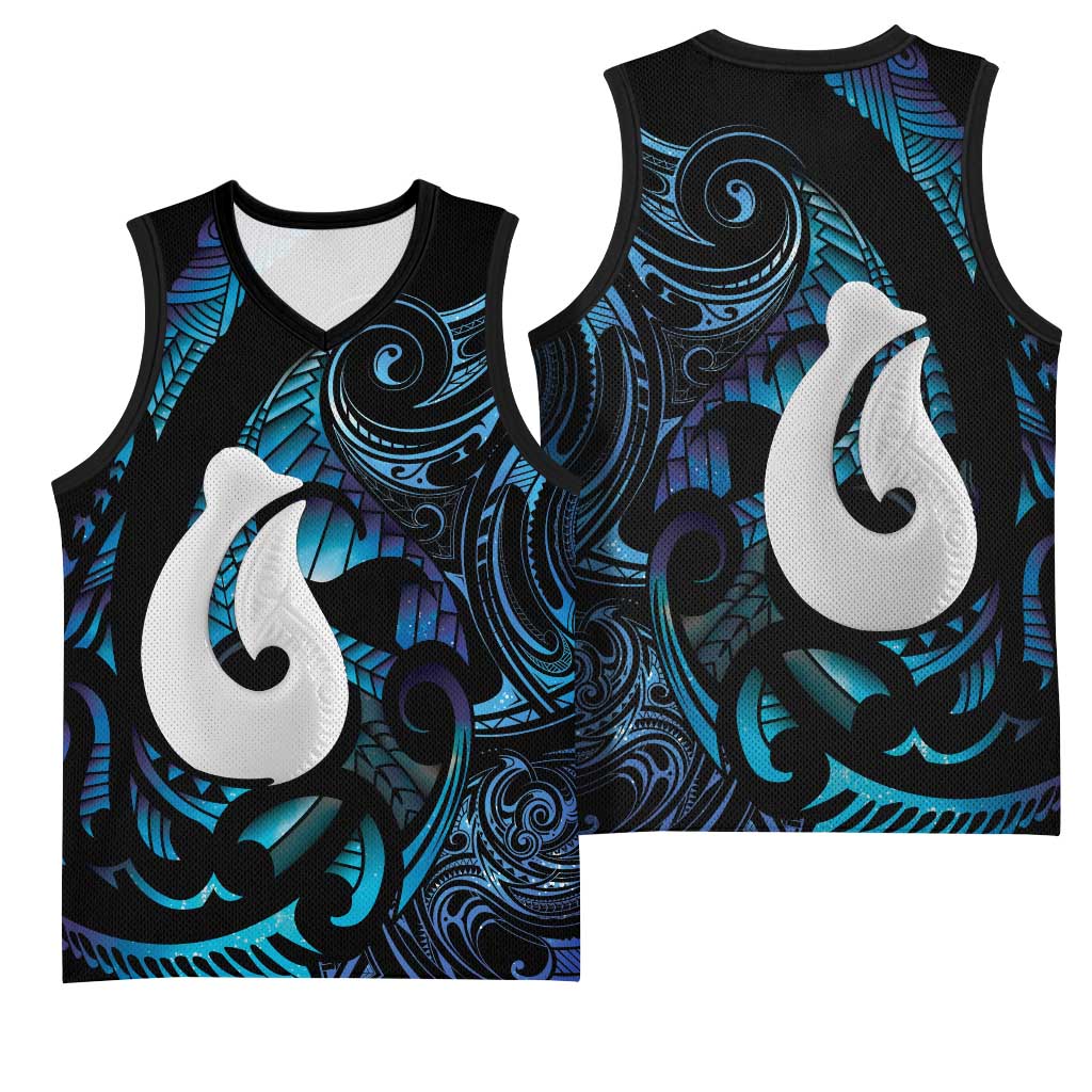 Hei Matau New Zealand Matariki Basketball Jersey NZ Fish Hook Maori Art LT14 - Polynesian Pride