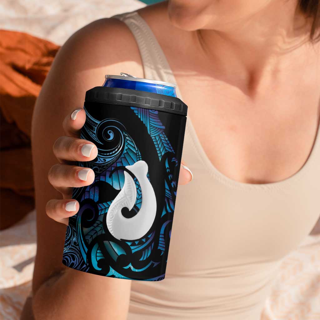 Hei Matau New Zealand Matariki 4 in 1 Can Cooler Tumbler NZ Fish Hook Maori Art LT14 - Polynesian Pride