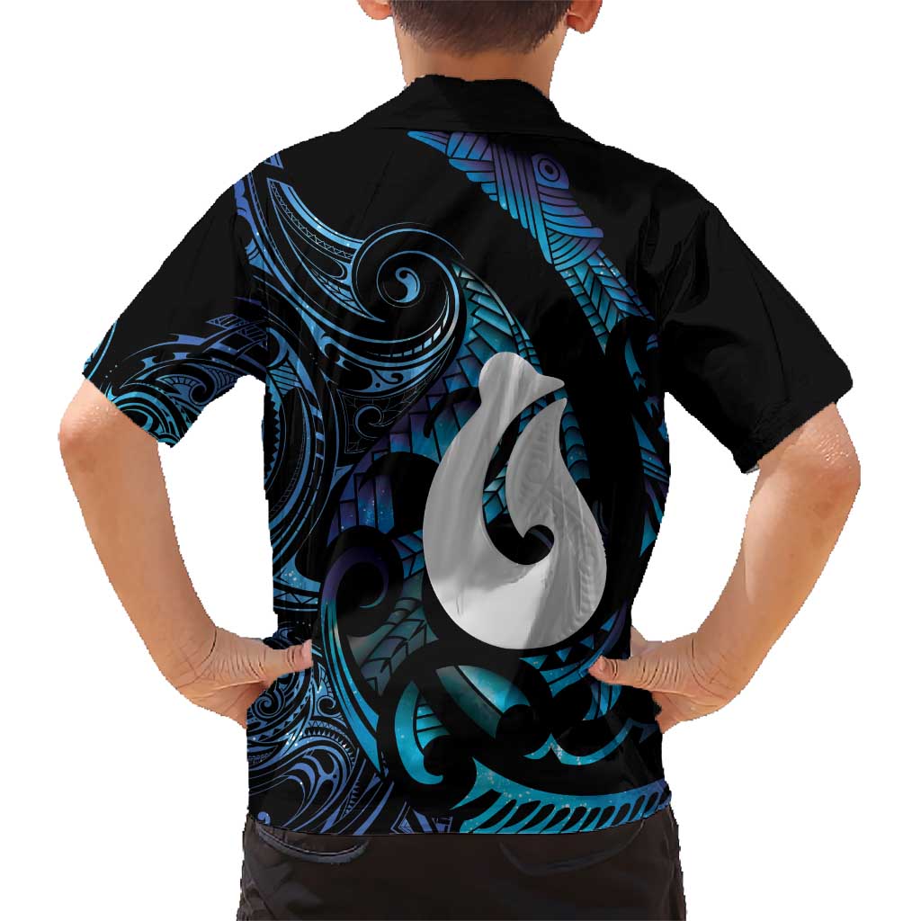Hei Matau New Zealand Matariki Family Matching Tank Maxi Dress and Hawaiian Shirt NZ Fish Hook Maori Art LT14 - Polynesian Pride