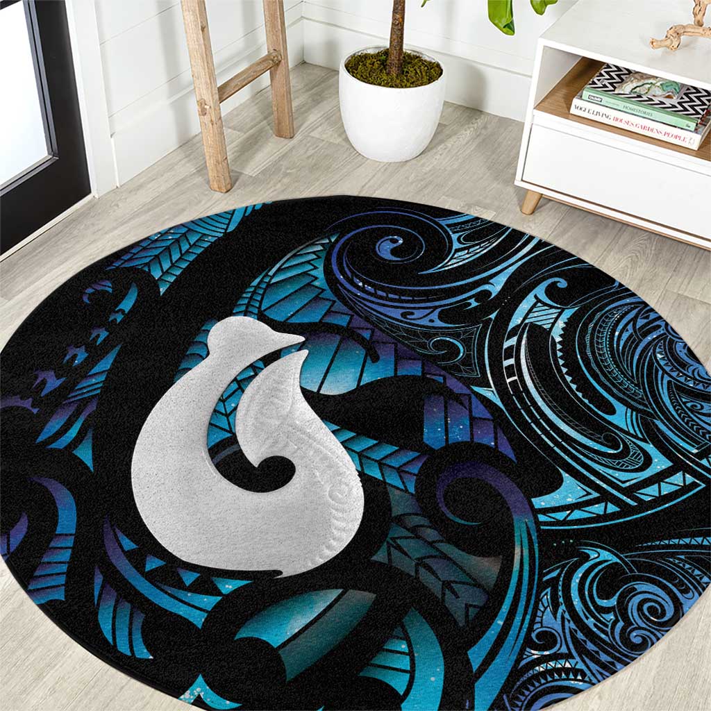 Hei Matau New Zealand Matariki Round Carpet NZ Fish Hook Maori Art LT14 Purple - Polynesian Pride