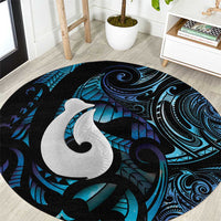 Hei Matau New Zealand Matariki Round Carpet NZ Fish Hook Maori Art LT14 Purple - Polynesian Pride