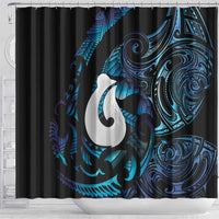 Hei Matau New Zealand Matariki Shower Curtain NZ Fish Hook Maori Art