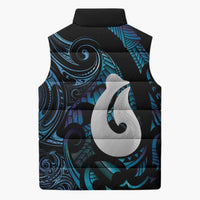 Hei Matau New Zealand Matariki Sleeveless Puffer Jacket NZ Fish Hook Maori Art LT14 - Polynesian Pride