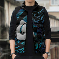 Hei Matau New Zealand Matariki Sleeveless Puffer Jacket NZ Fish Hook Maori Art LT14 - Polynesian Pride