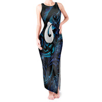 Hei Matau New Zealand Matariki Tank Maxi Dress NZ Fish Hook Maori Art LT14 Women Purple - Polynesian Pride