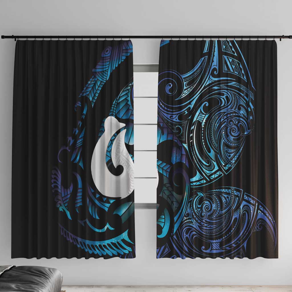 Hei Matau New Zealand Matariki Window Curtain NZ Fish Hook Maori Art LT14 With Hooks Purple - Polynesian Pride