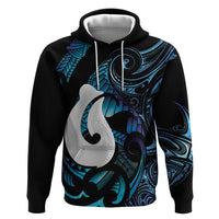 Hei Matau New Zealand Matariki Zip Hoodie NZ Fish Hook Maori Art LT14 Pullover Hoodie Purple - Polynesian Pride
