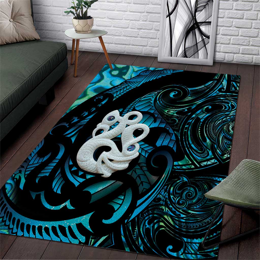 Manaia New Zealand Matariki Area Rug NZ Paua Shell Maori Art