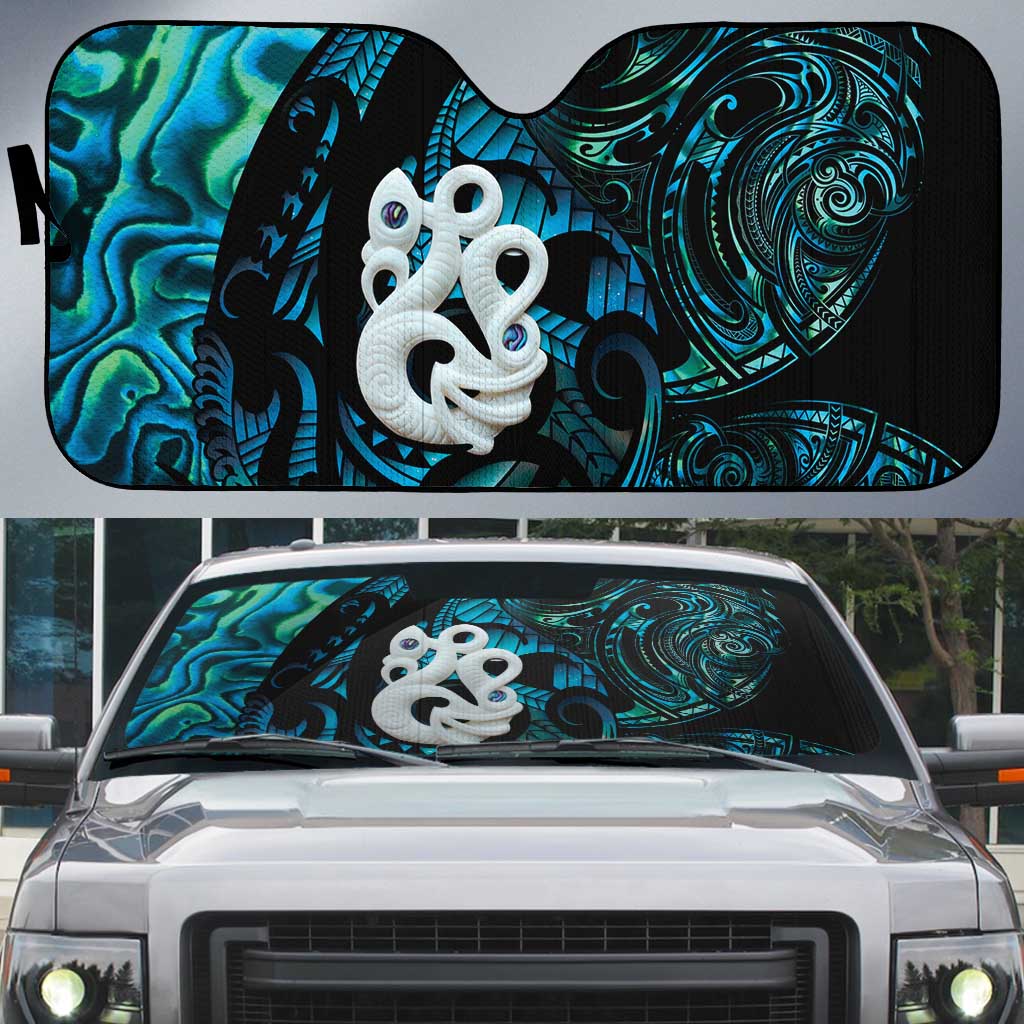 Manaia New Zealand Matariki Auto Sun Shade NZ Paua Shell Maori Art